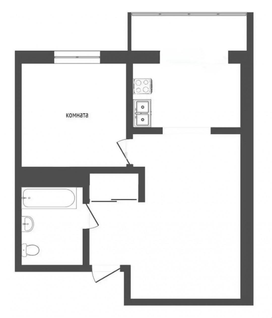 1-комнатная 50 м2 в ЖК undefined корпус null этаж 10