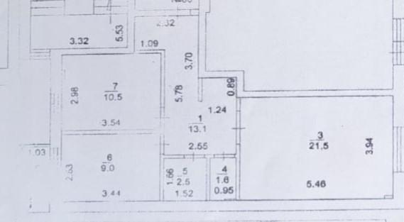 2-комнатная 58 м2 в ЖК undefined корпус null этаж 5