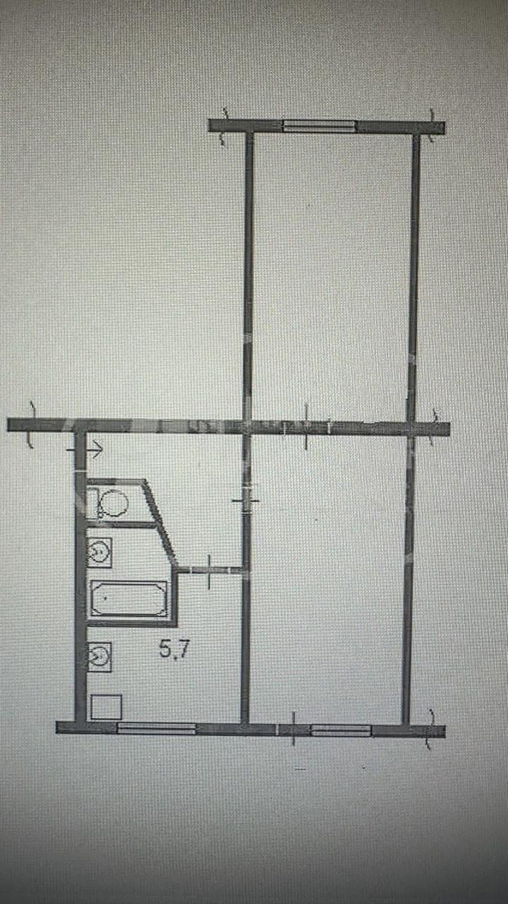 2-комнатная 44.6 м2 в ЖК undefined корпус null этаж 5