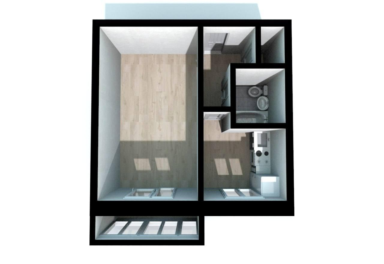 1-комнатная 30.2 м2 в ЖК undefined корпус null этаж 3