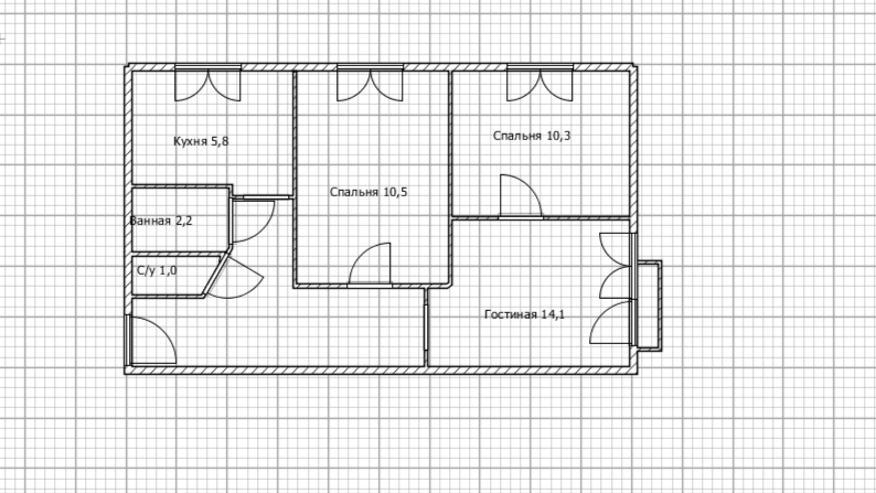 3-комнатная 50.8 м2 в ЖК undefined корпус null этаж 4