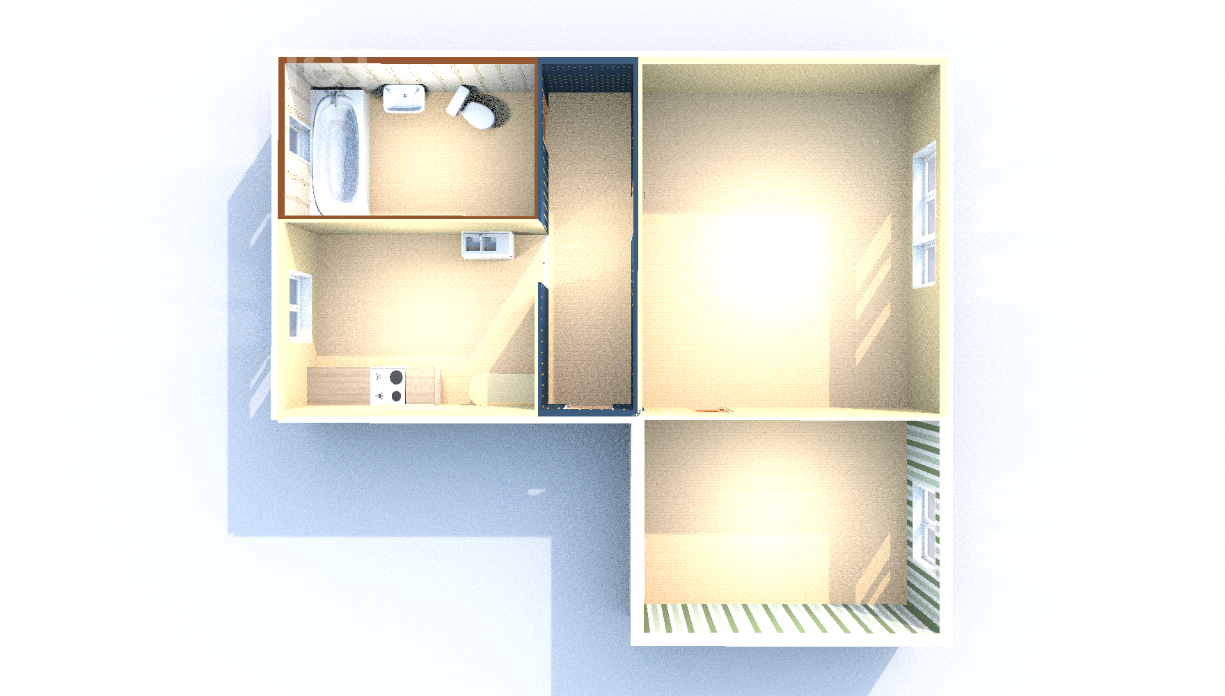 2-комнатная 41.3 м2 в ЖК undefined корпус null этаж 1