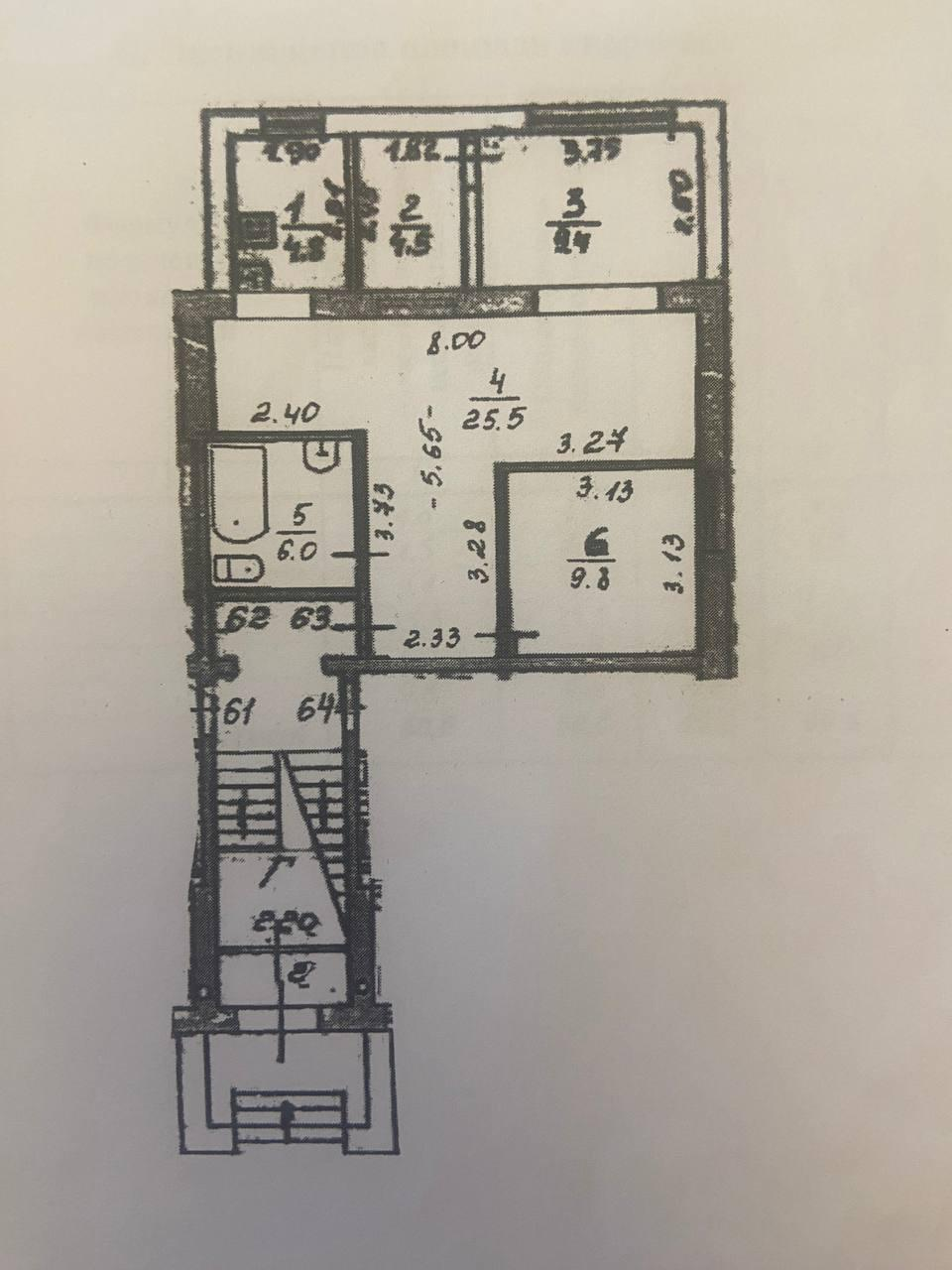 2-комнатная 60 м2 в ЖК undefined корпус null этаж 1