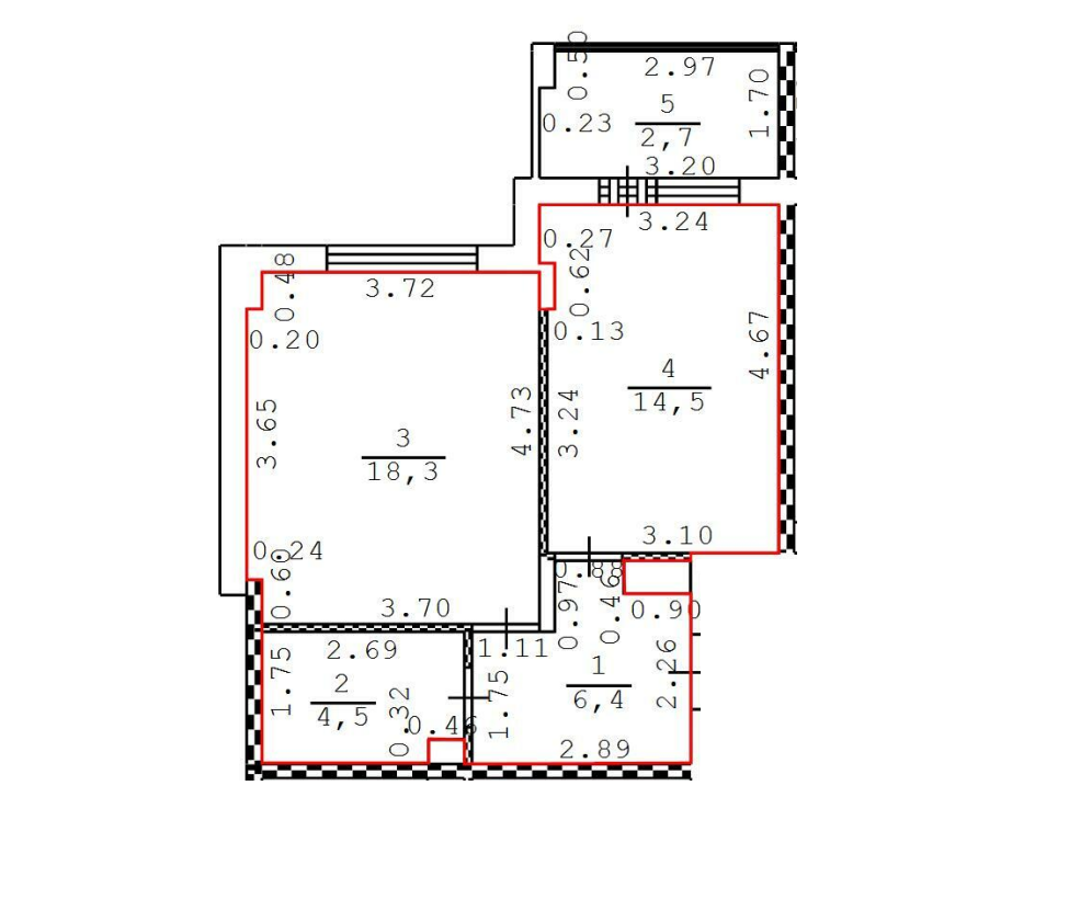 1-комнатная 43.7 м2 в ЖК undefined корпус null этаж 3