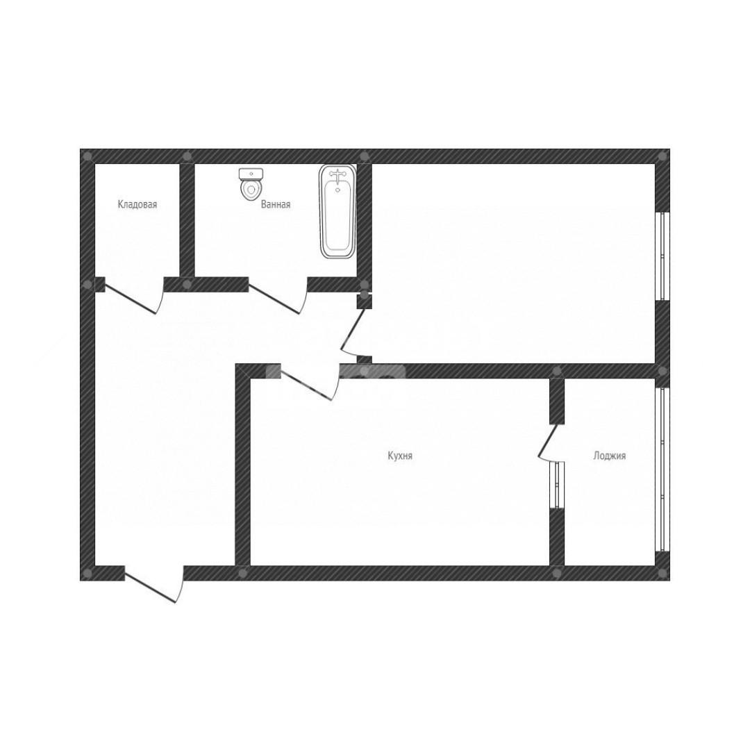 2-комнатная 61.7 м2 в ЖК undefined корпус null этаж 1