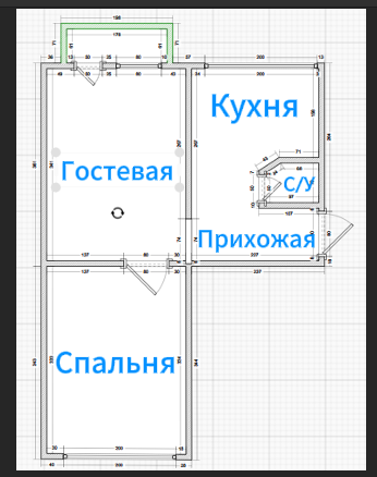 2-комнатная 45.7 м2 в ЖК undefined корпус null этаж 5