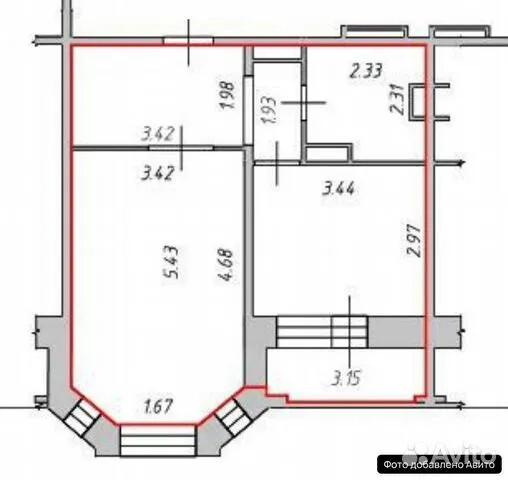 1-комнатная 41.6 м2 в ЖК undefined корпус null этаж 4