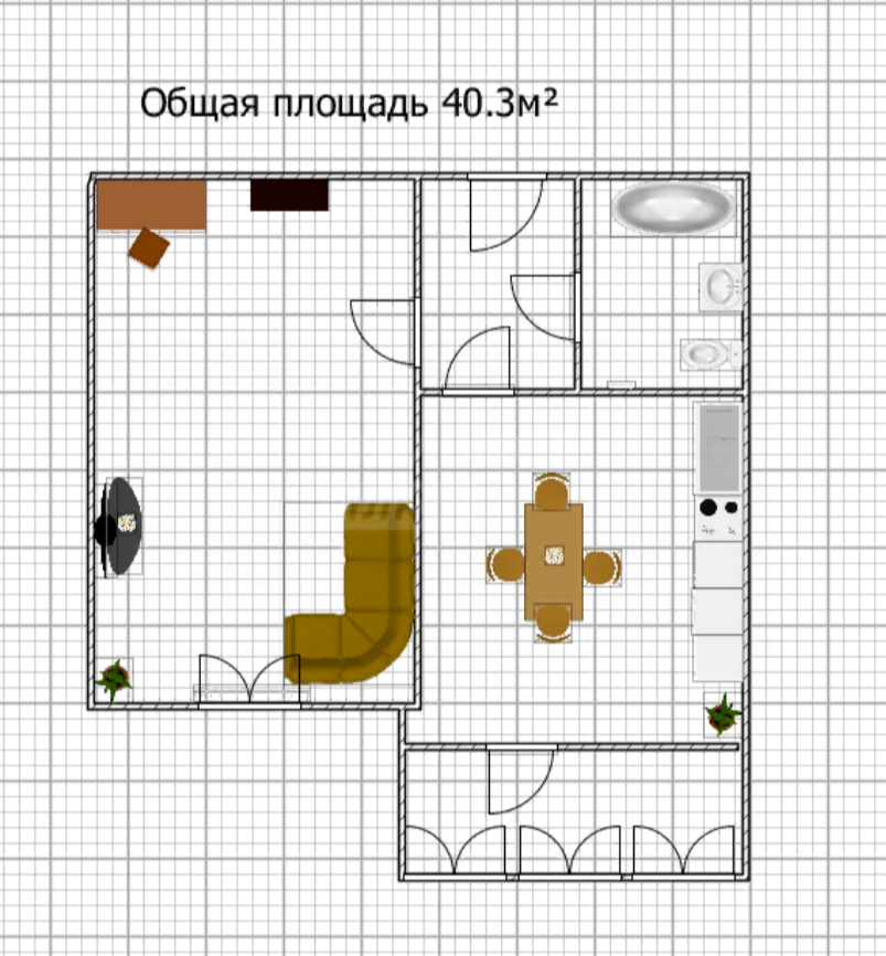 1-комнатная 44 м2 в ЖК undefined корпус null этаж 10
