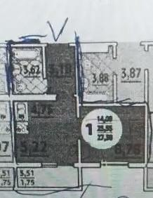 1-комнатная 37 м2 в ЖК undefined корпус null этаж 2