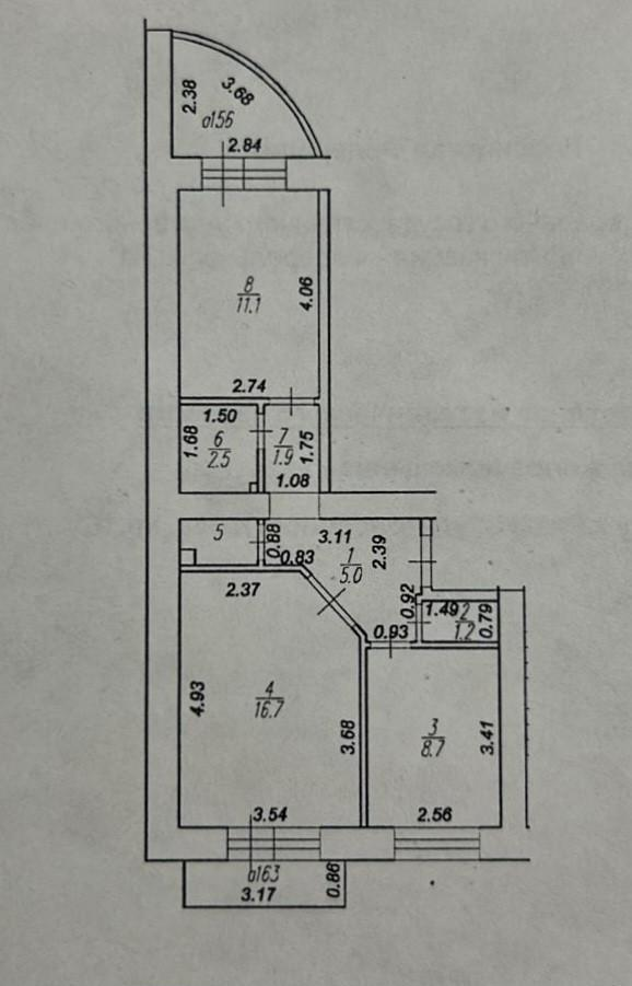 2-комнатная 48.3 м2 в ЖК undefined корпус null этаж 3