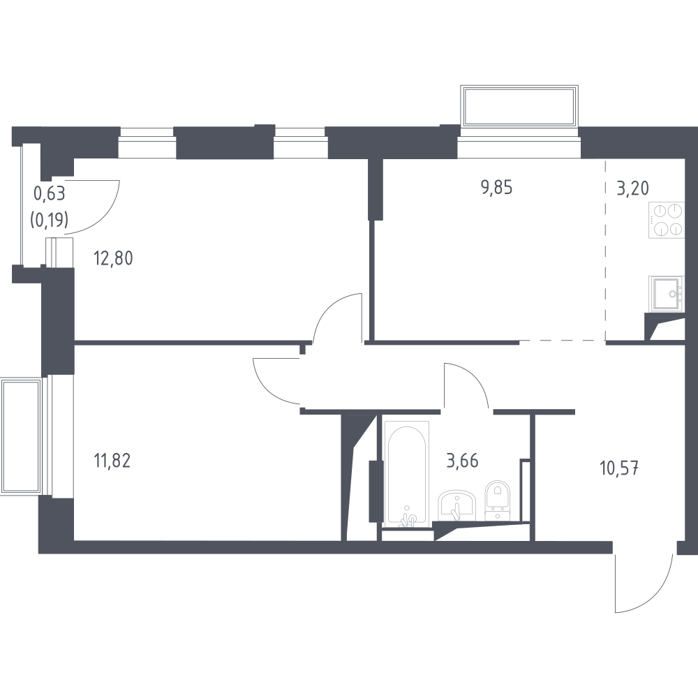Студия 52 м2 в ЖК Долина Яузы корпус null этаж 21