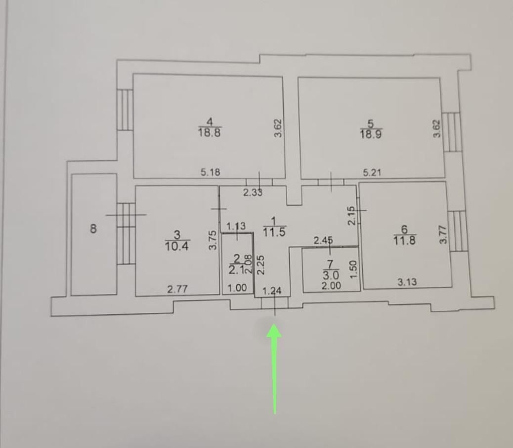 3-комнатная 76.5 м2 в ЖК undefined корпус null этаж 1