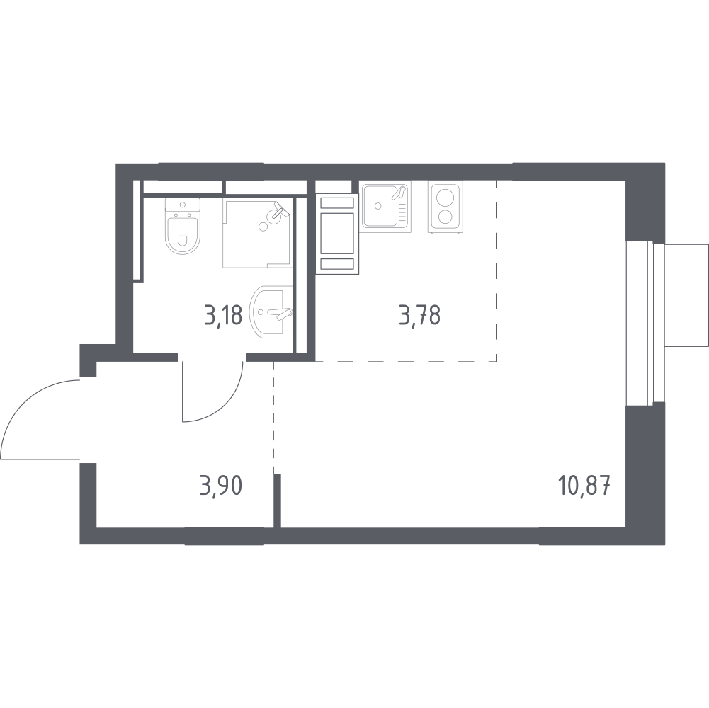 Студия 21 м2 в ЖК Пятницкие Луга корпус null этаж 5