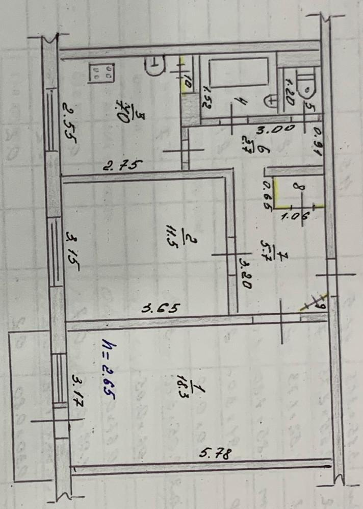 2-комнатная 49.9 м2 в ЖК undefined корпус null этаж 6