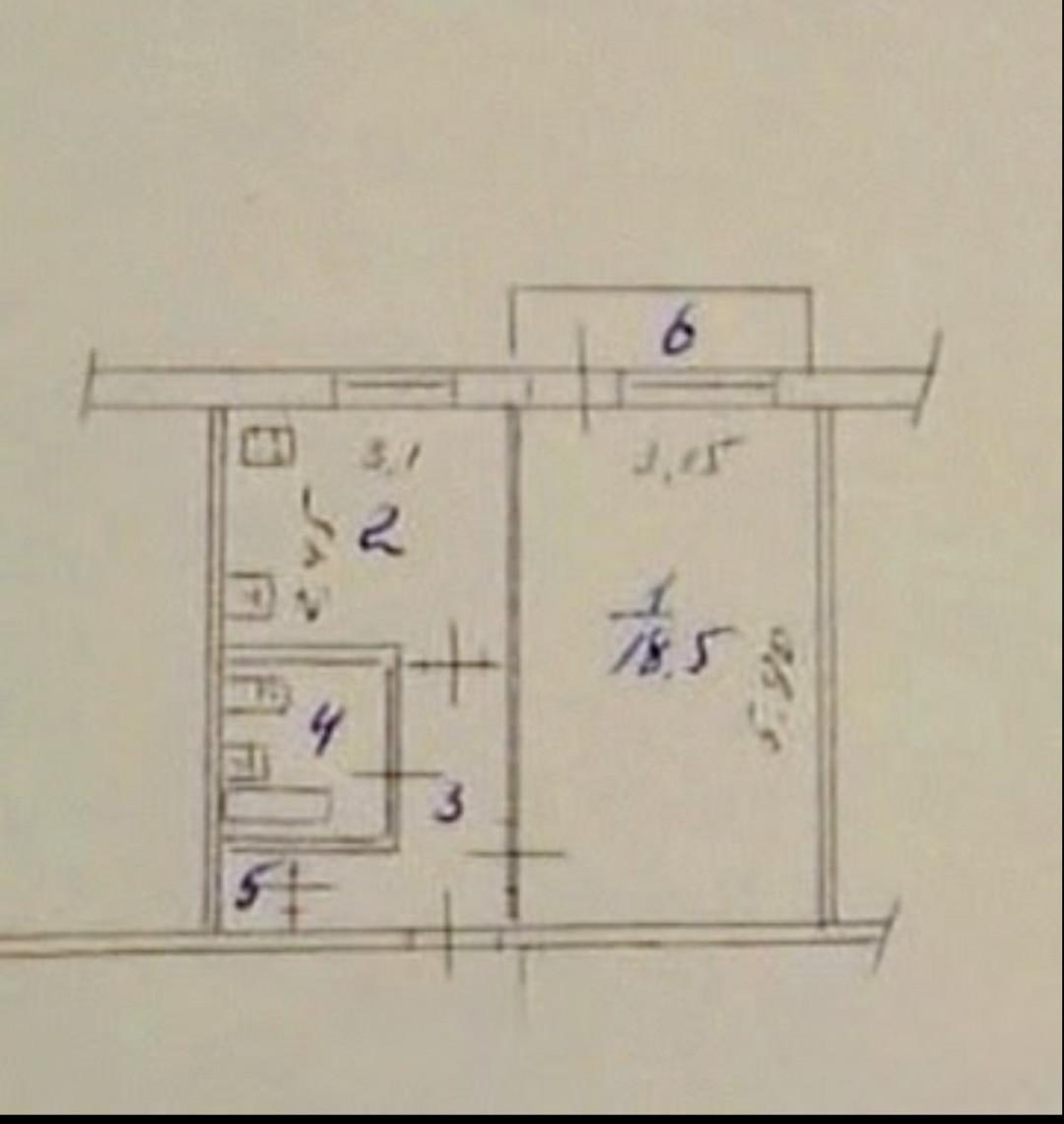1-комнатная 34.6 м2 в ЖК undefined корпус null этаж 7