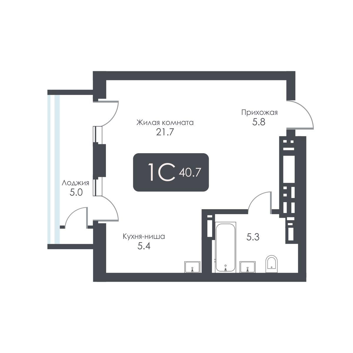Студия 40 м2 в ЖК CITY TOWERS корпус null этаж 13