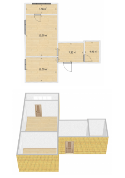 1-комнатная 42.1 м2 в ЖК undefined корпус null этаж 14