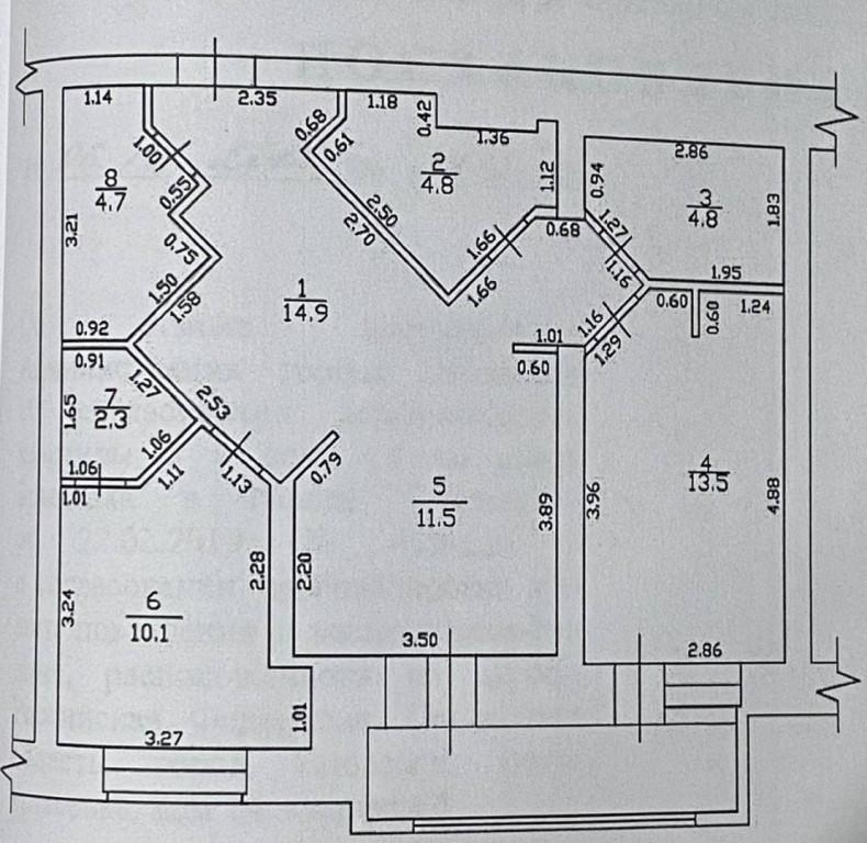 2-комнатная 66.6 м2 в ЖК undefined корпус null этаж 2