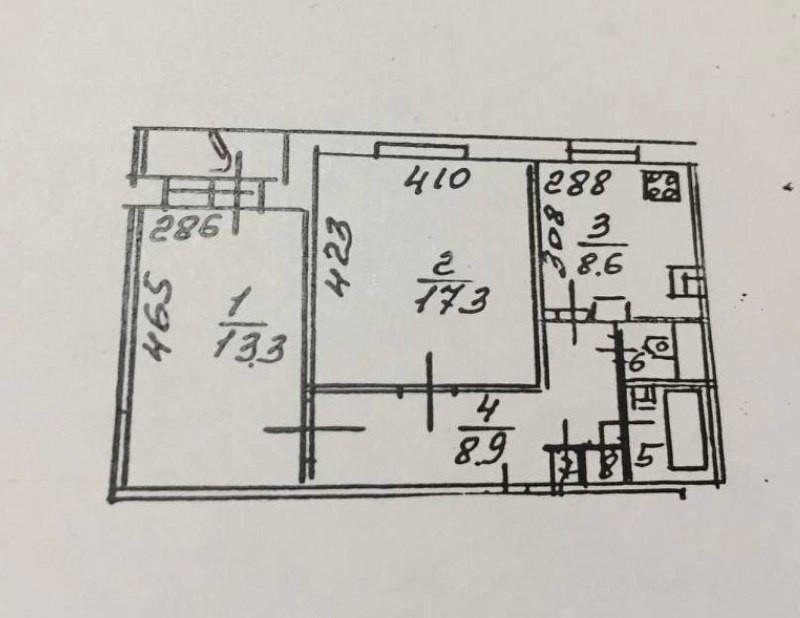 2-комнатная 54.2 м2 в ЖК undefined корпус null этаж 6