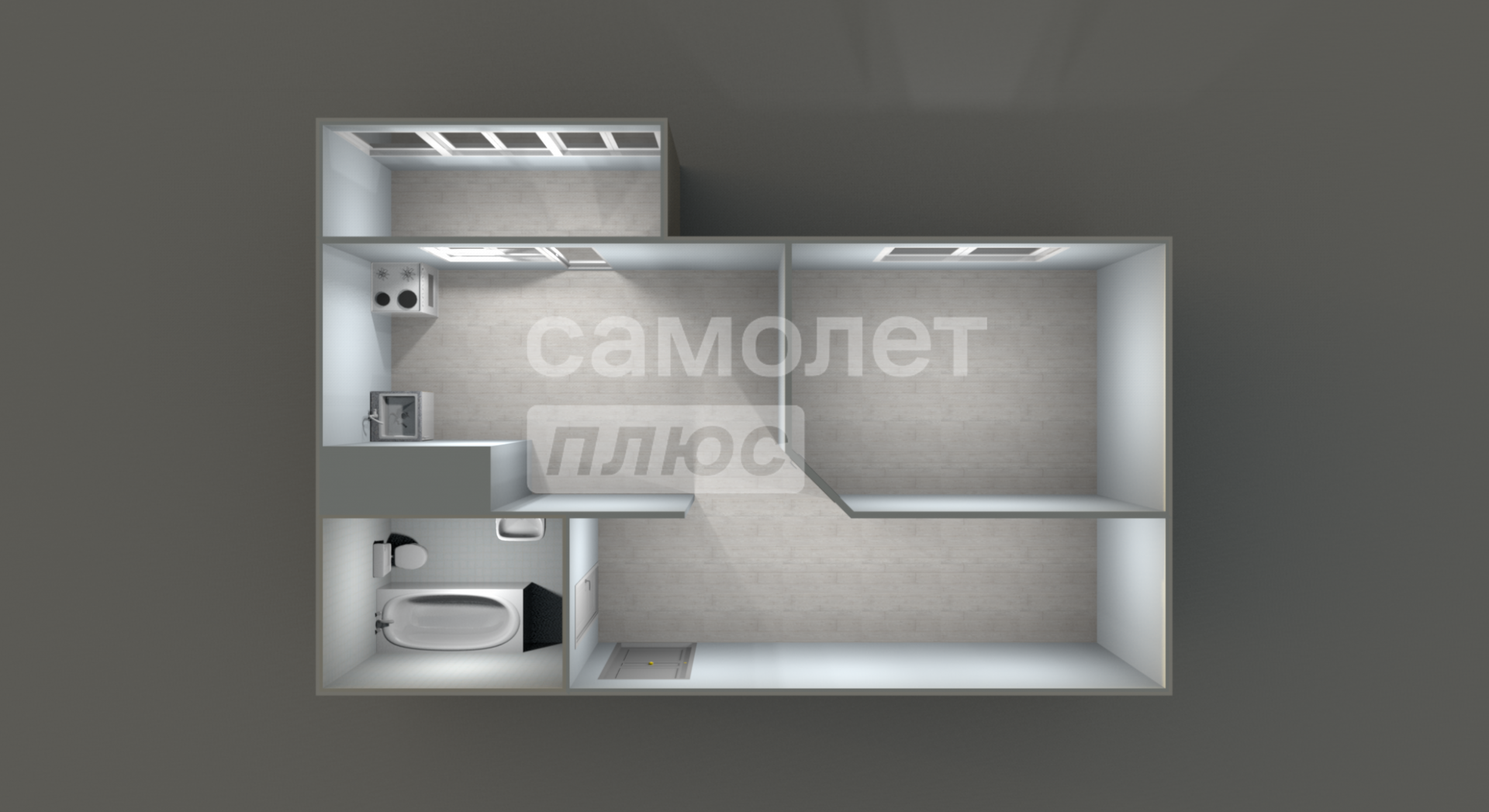 1-комнатная 41.3 м2 в ЖК undefined корпус null этаж 4