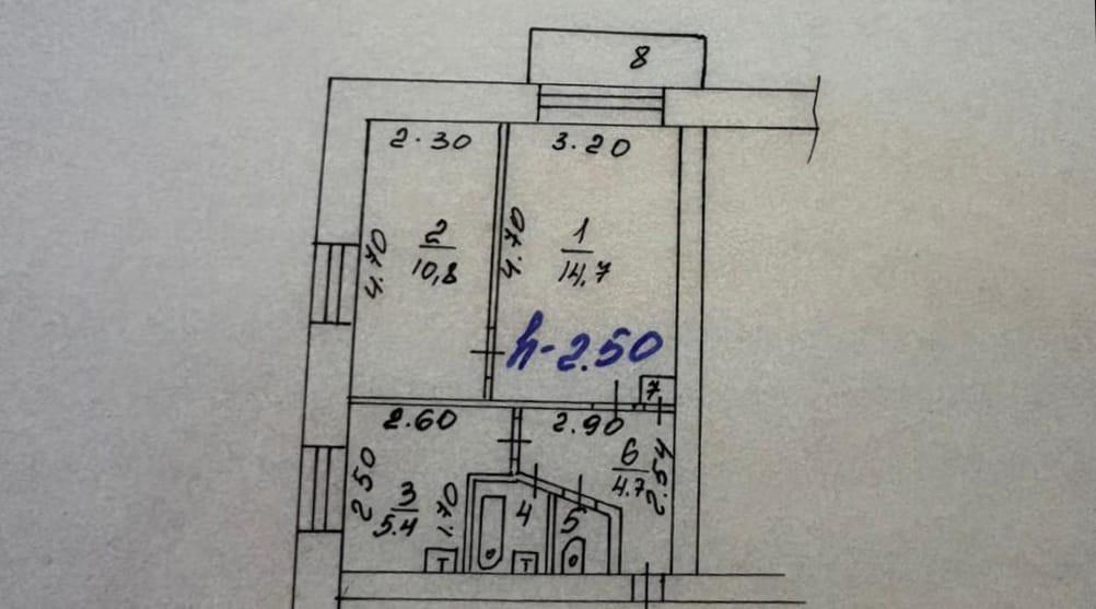 2-комнатная 39.7 м2 в ЖК undefined корпус null этаж 2