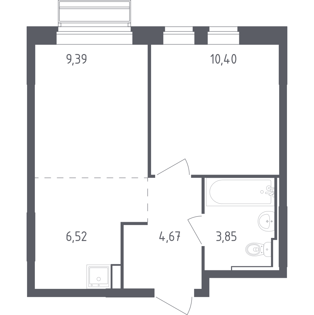 Студия 34 м2 в ЖК Рублёвский Квартал корпус null этаж 3