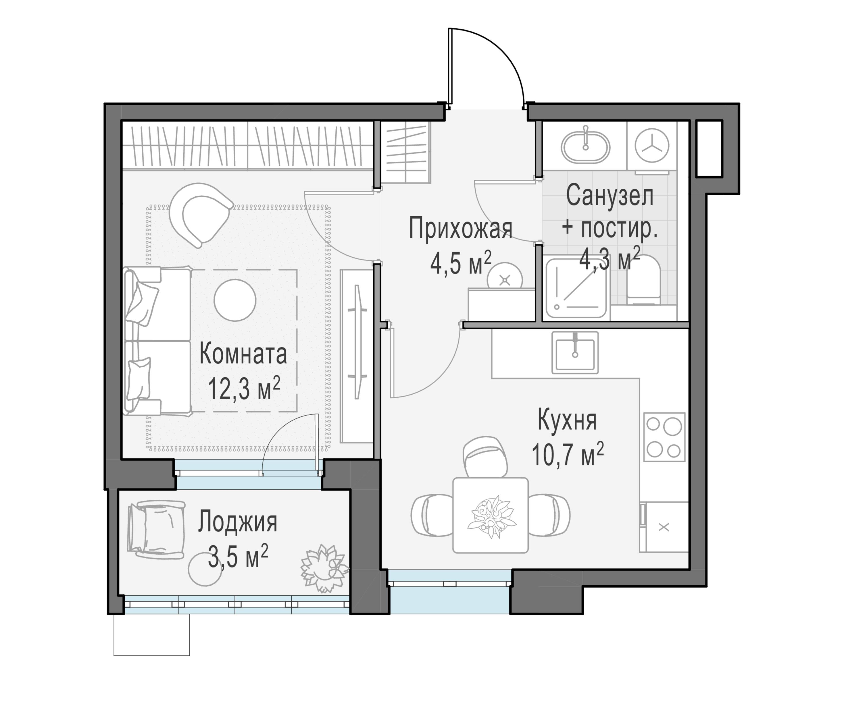 1-комнатная 33 м2 в ЖК Жилые кварталы «Новое Пушкино» корпус null этаж 9