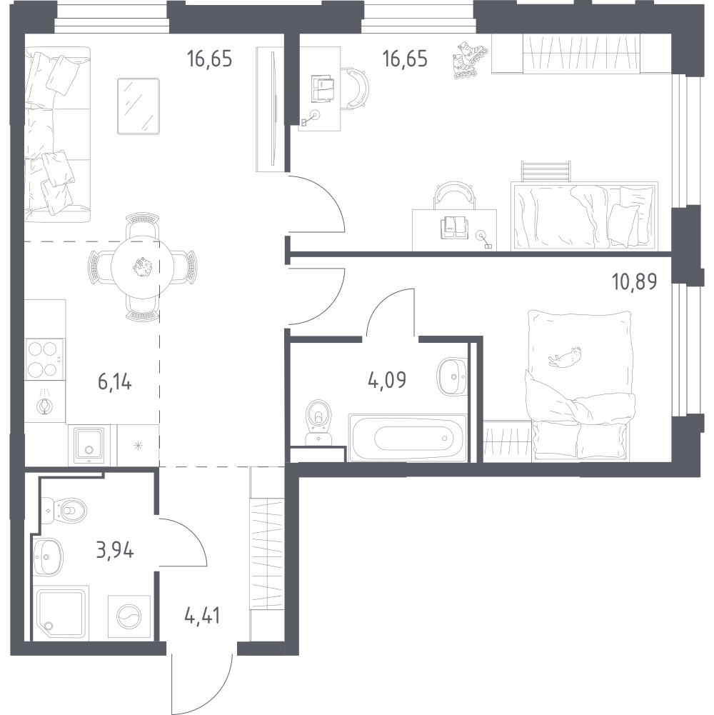 Студия 62 м2 в ЖК Рябиновая Роща корпус null этаж 8