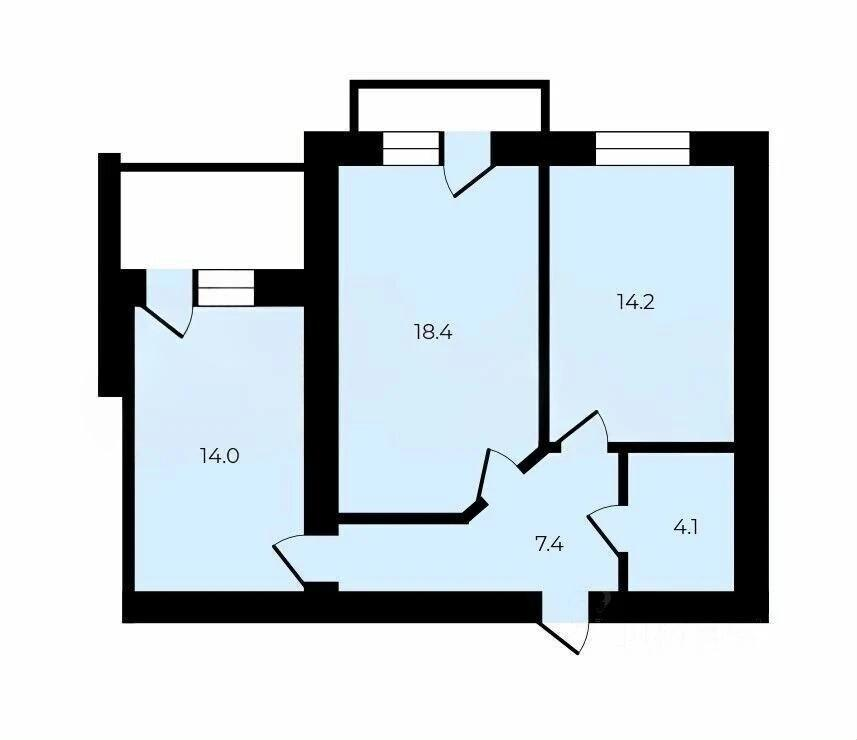 2-комнатная 65.6 м2 в ЖК undefined корпус null этаж 11