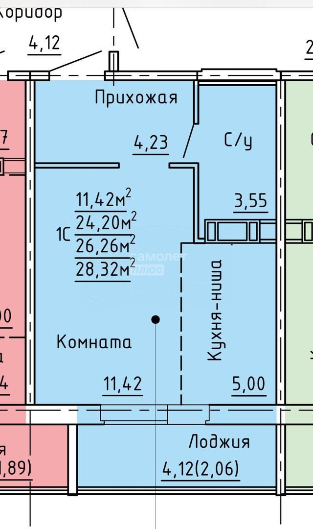 Студия 28 м2 в ЖК undefined корпус null этаж 9