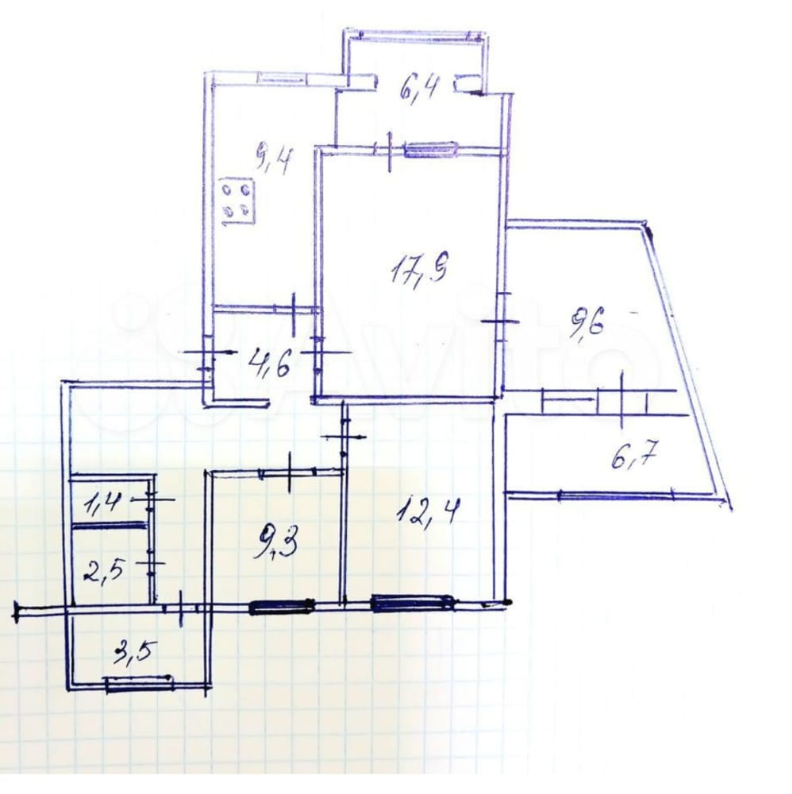 4-комнатная 92 м2 в ЖК undefined корпус null этаж 3