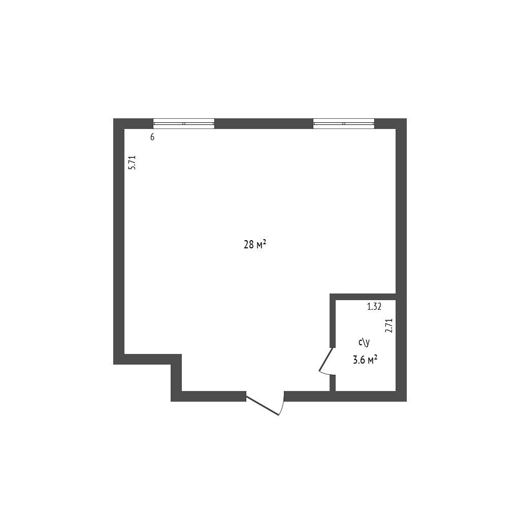 Студия 31.2 м2 в ЖК undefined корпус null этаж -1