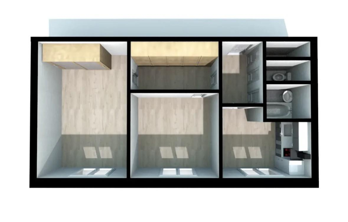 2-комнатная 52.7 м2 в ЖК undefined корпус null этаж 1