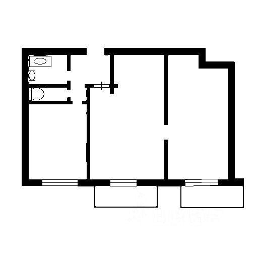 2-комнатная 47.4 м2 в ЖК undefined корпус null этаж 15
