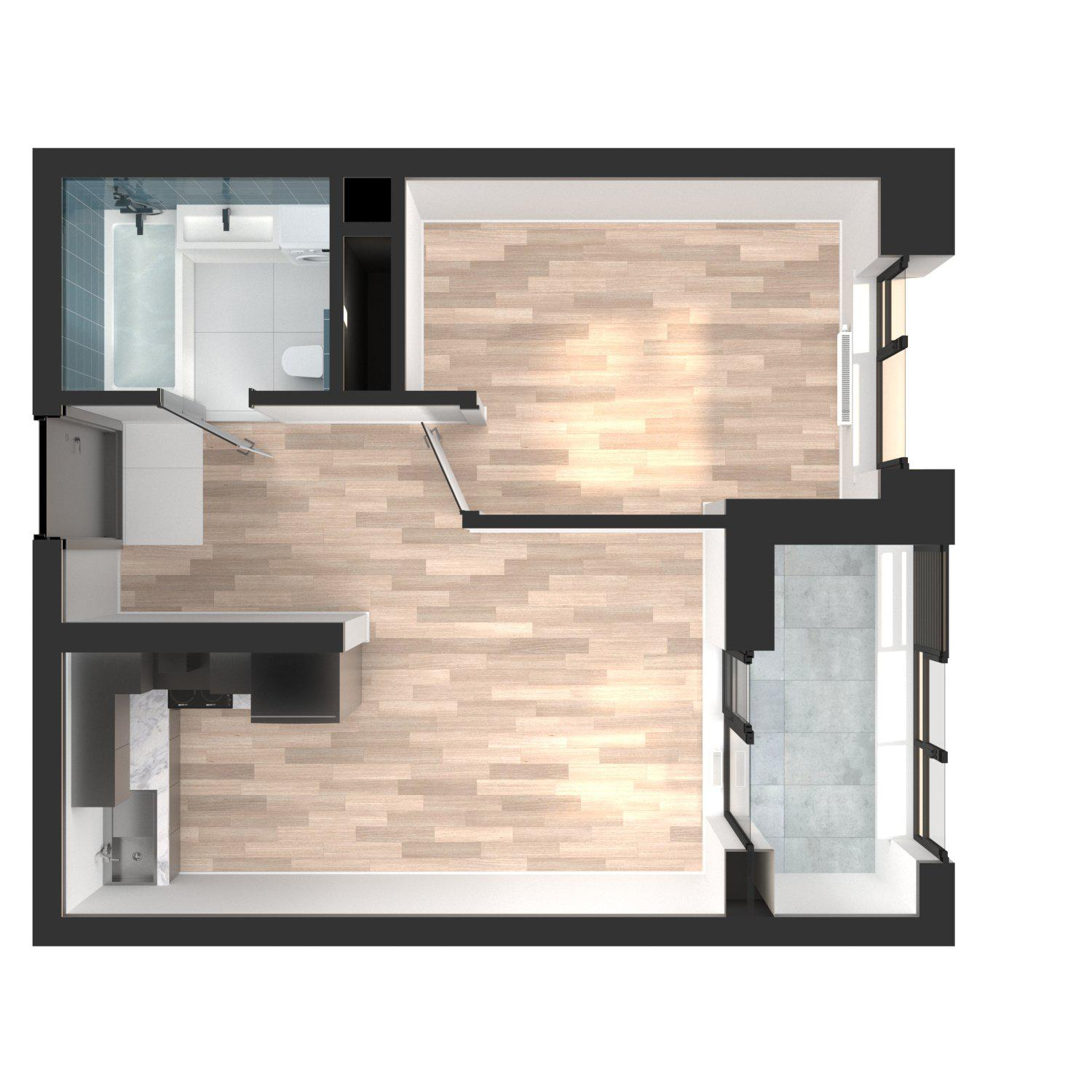 Студия 36 м2 в ЖК Мой Ритм корпус null этаж 13