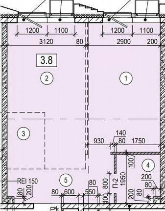 2-комнатная 43.1 м2 в ЖК undefined корпус null этаж 18