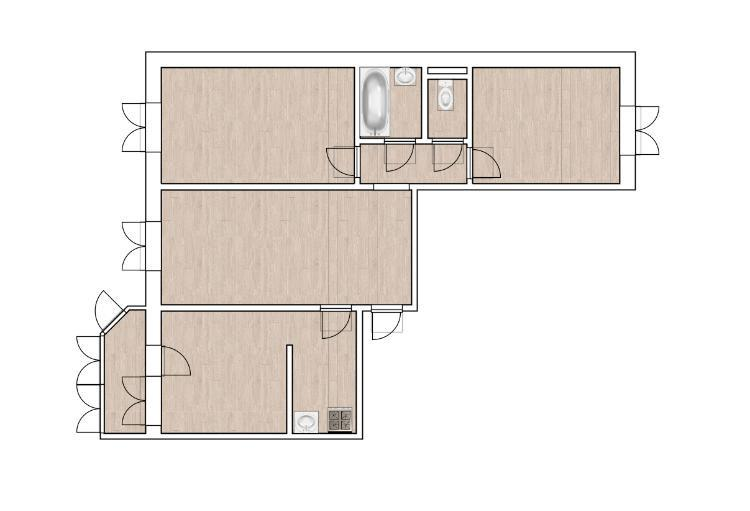 3-комнатная 87 м2 в ЖК undefined корпус null этаж 6