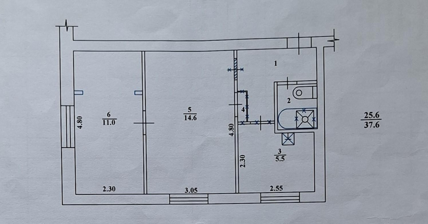 2-комнатная 37.6 м2 в ЖК undefined корпус null этаж 3