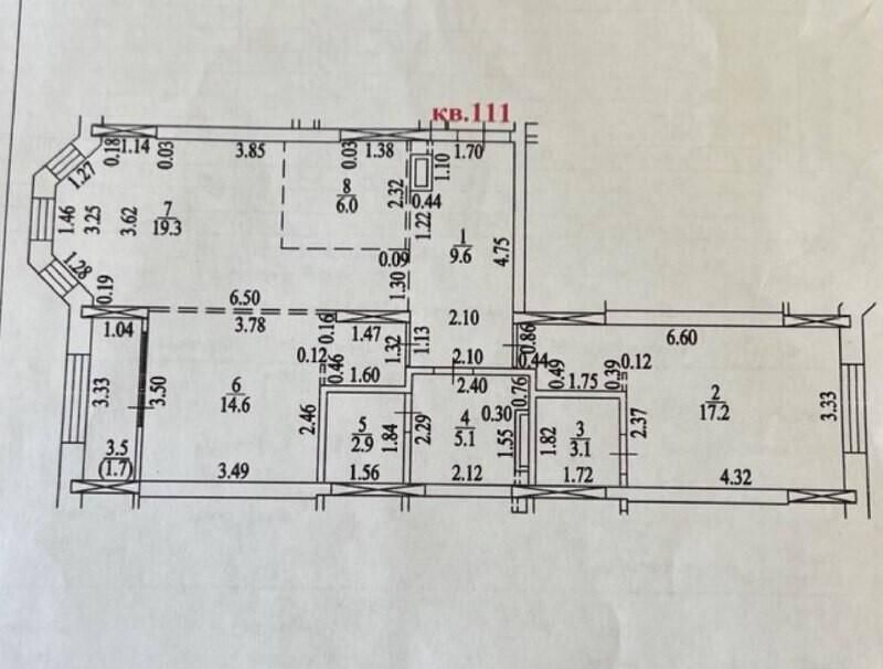 3-комнатная 78 м2 в ЖК undefined корпус null этаж 12