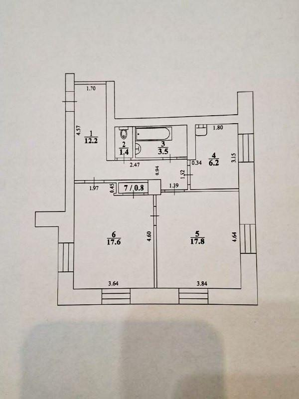 2-комнатная 59.5 м2 в ЖК undefined корпус null этаж 2