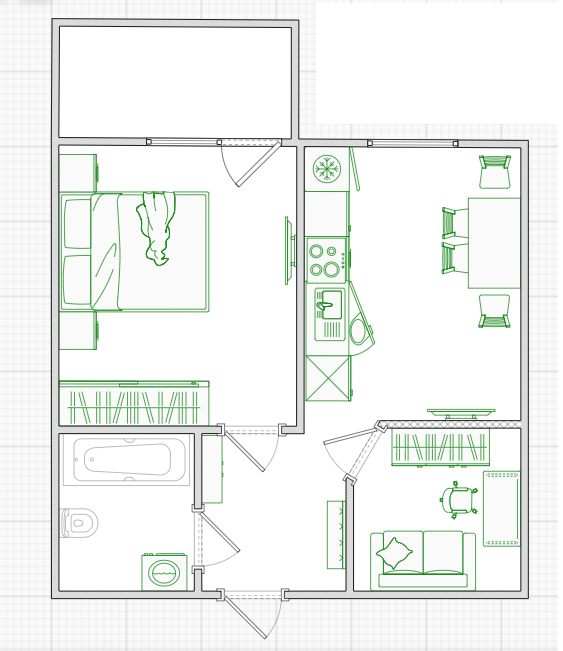 1-комнатная 37.3 м2 в ЖК undefined корпус null этаж 1