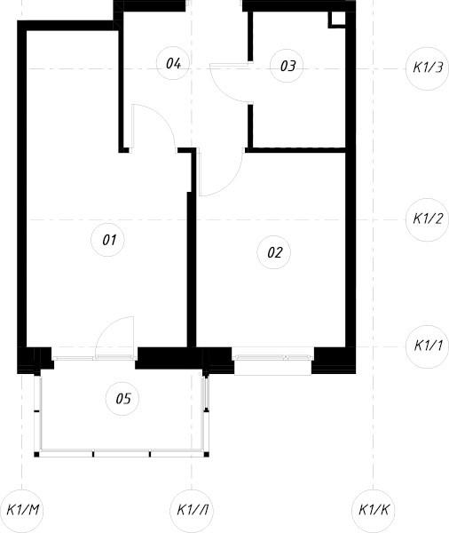 1-комнатная 35.8 м2 в ЖК undefined корпус null этаж 3