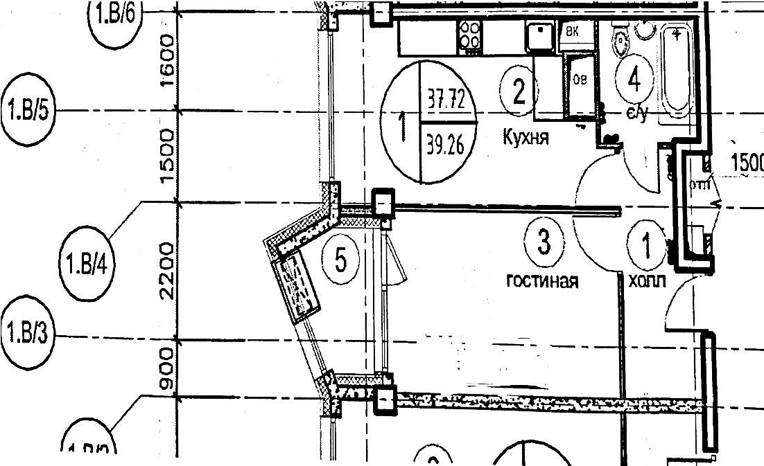 1-комнатная 37.7 м2 в ЖК undefined корпус null этаж 13