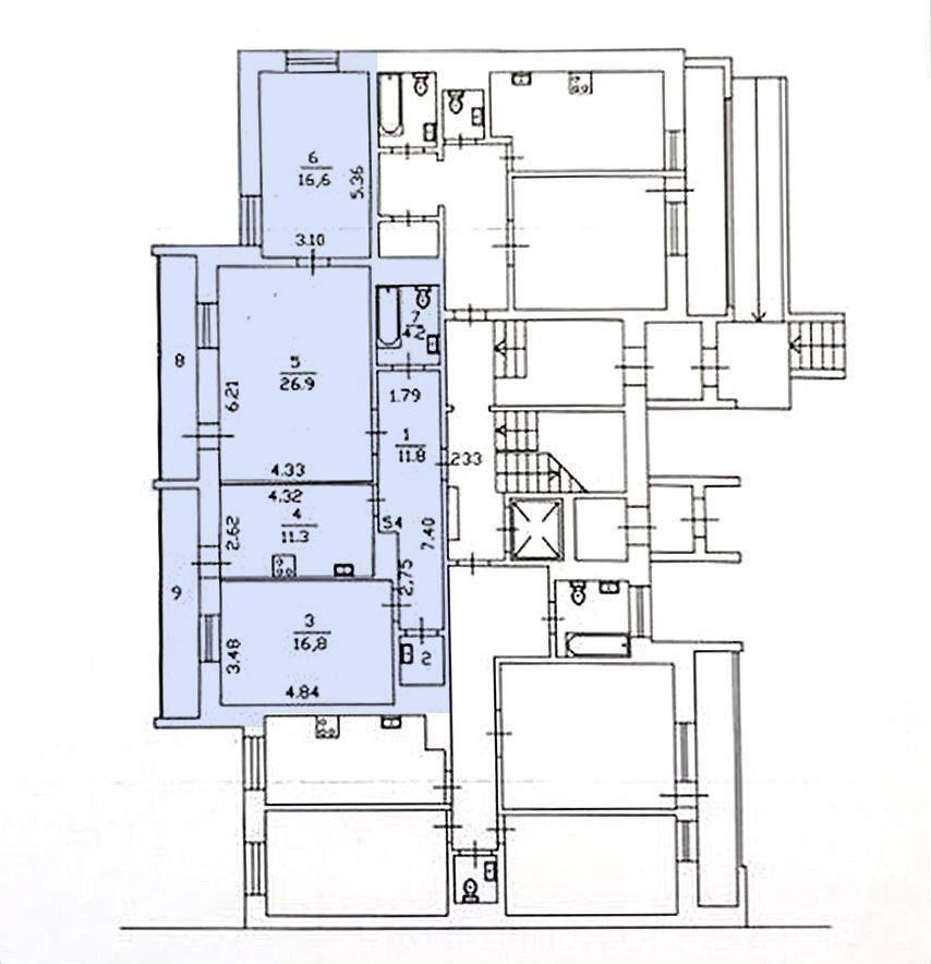 3-комнатная 90 м2 в ЖК undefined корпус null этаж 1