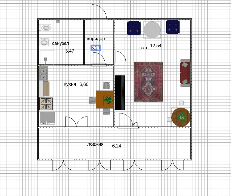 1-комнатная 25 м2 в ЖК undefined корпус null этаж 2