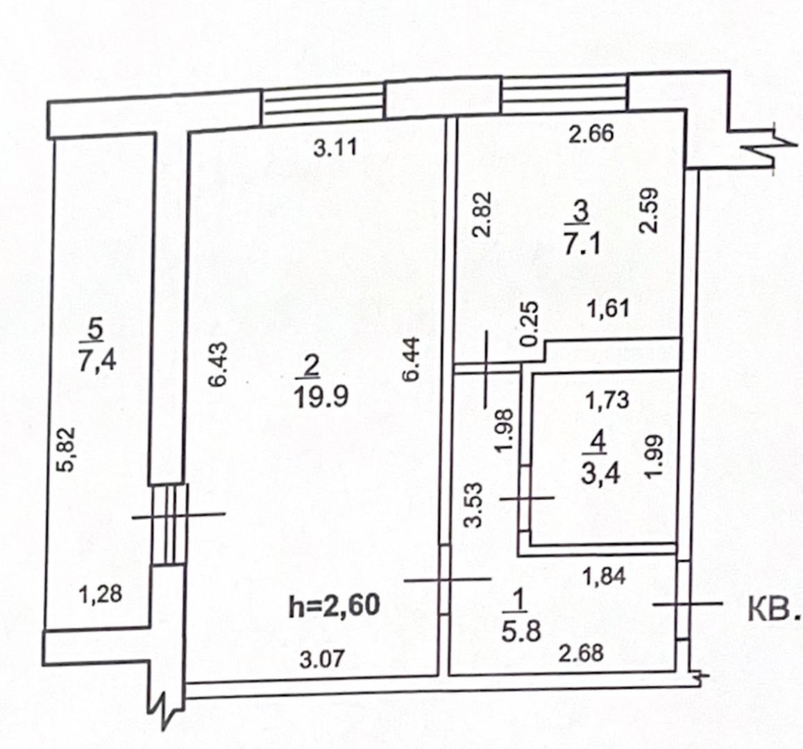 1-комнатная 36.2 м2 в ЖК undefined корпус null этаж 1