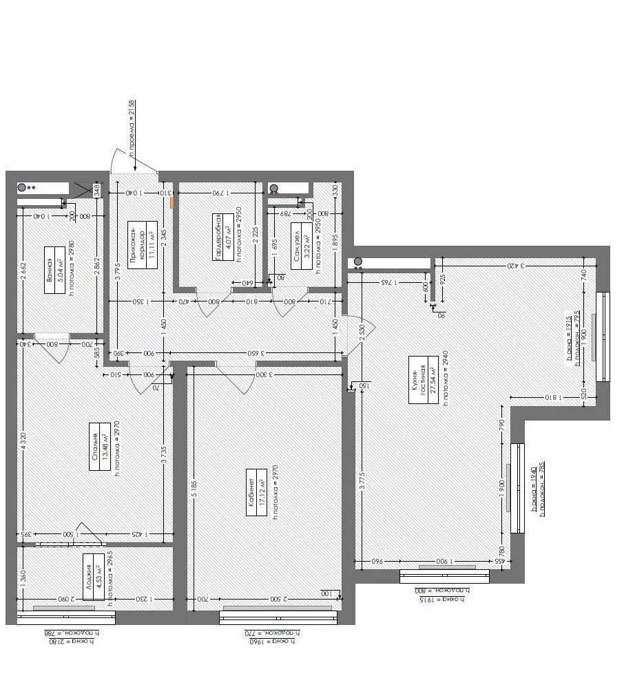2-комнатная 85.5 м2 в ЖК undefined корпус null этаж 6