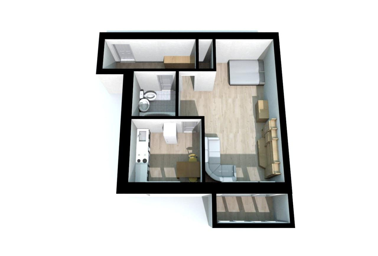 1-комнатная 31.9 м2 в ЖК undefined корпус null этаж 3