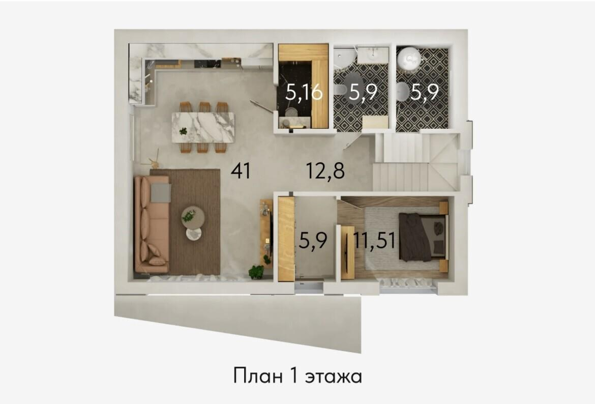 5-комнатная 247.7 м2 в ЖК undefined корпус null этаж null
