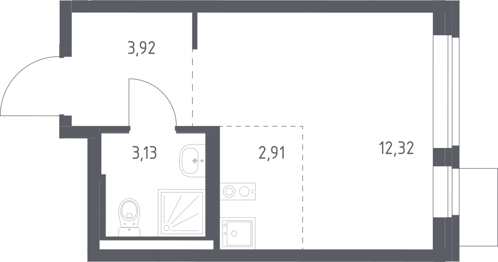Студия 22 м2 в ЖК Подольские кварталы корпус null этаж 5